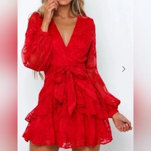 Hello Molly Vibrant Red Mini Dress